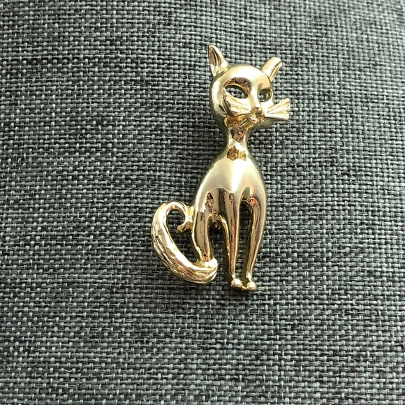 Gerry's Cat Brooch/Pin Gold Tone - Picture 6 of 6